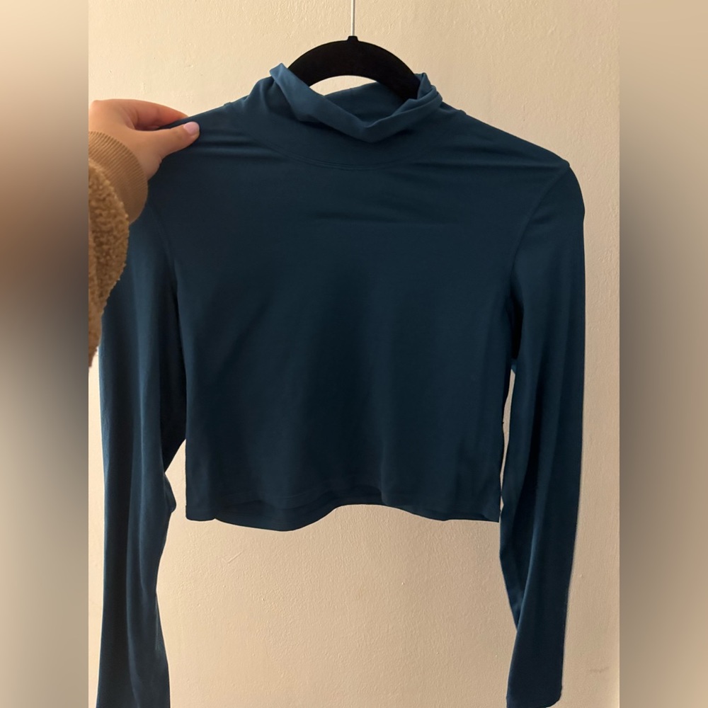 Teal Workout Turtleneck